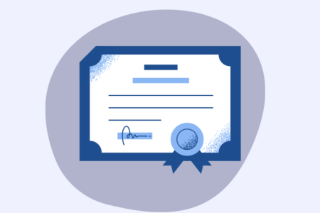 Ilustração de um certificado do Encceja