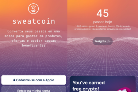 Telas do Sweatcoin
