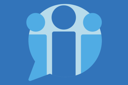 Balão de fala com o símbolo do Linkedin