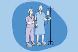 Ilustração de auxiliar de enfermagem