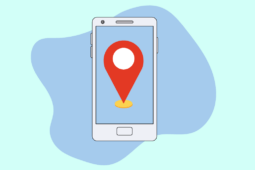 Ilustração de celular está sendo rastreado